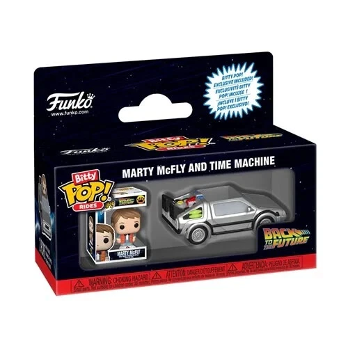 Funko Bitty Pop! Ride Back to the Future Marty McFly and DeLorean Time Machine