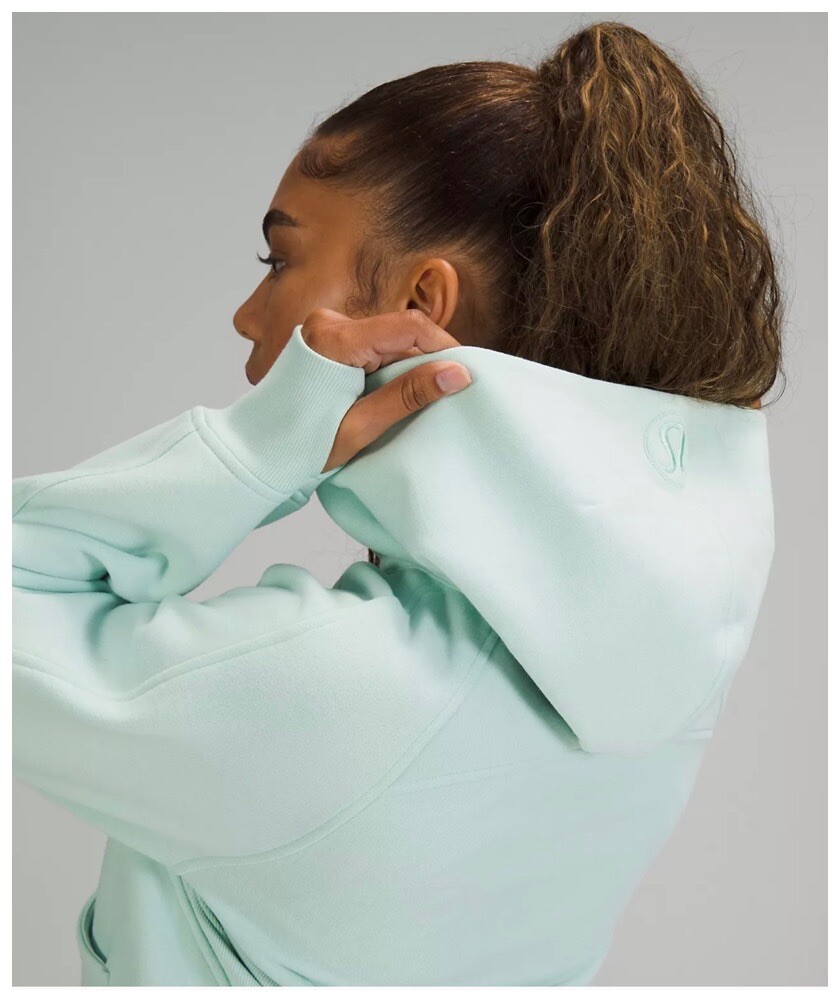 ルルレモン scuba ミントグリーン M/L Lululemon Scuba Oversized 1/2 Zip Hoodie - Mint Green - XS