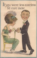 MORALITY TALE: "If You Were Less Careless, I'd Care More" - 1914 - Fashionable