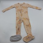 Carters One Piece Toddler Girls 3T /3A Orange Aop Full Zip 100% Cotton.#38452