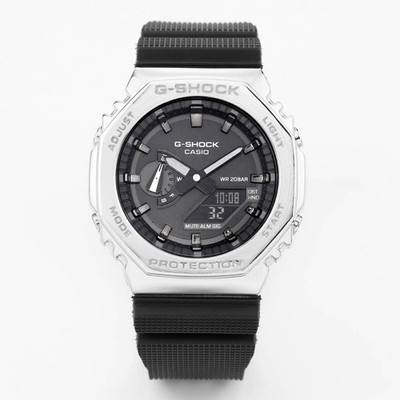 Casio CasiOak GM2100 Black Dial Black Strap Octagonal Metal Case Men s Watch