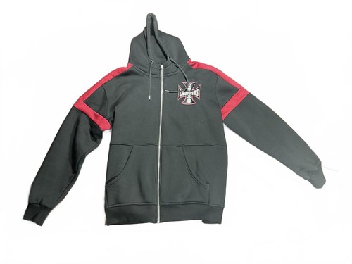 West Coast Choppers Black and Red Zip-Up Hoodie