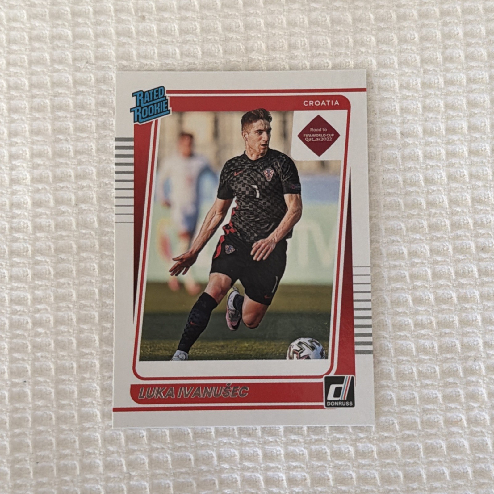 2021-22 Panini Donruss Road to Qatar - Rated Rookie Luka Ivanusec #200 (RC)