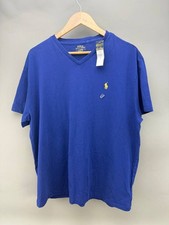 Polo Ralph Lauren Mens Blue Pullover Short Sleeve V-Neck T-Shirt Size L