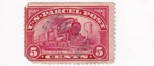 STAMP SCOTT Q5 "Mail Train" 5 CENT  1912 US PARCEL POST USED FAULT - GG