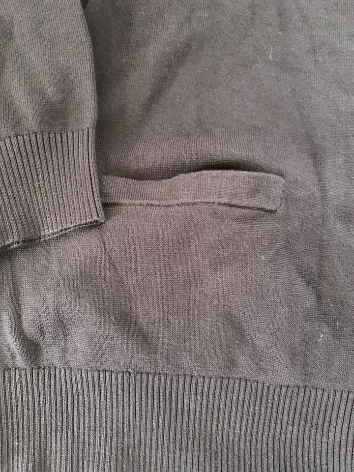 Lands End Cardigan Mens XL Button Black Cotton | eBay