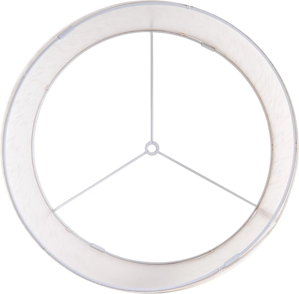 Juego de 2 pantallas de lámpara texturizadas de lino con nudo de bambú beige pantalla de lámpara de tambor grande 16`` Foto 4 de 4