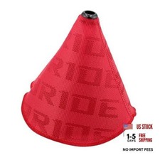NTNEV Universal Shift Boot Cover, Car Shift Knob Dust Cover, Fabric Shifter Red