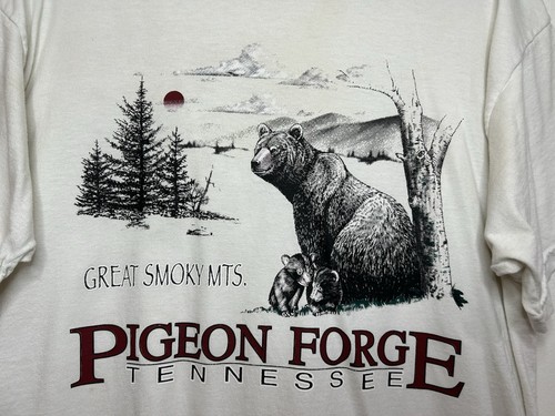 Vintage Pigeon Forge Hemd Herren XL Smoky Mountains Bear Grafik Tennessee 90er - Bild 6 von 9