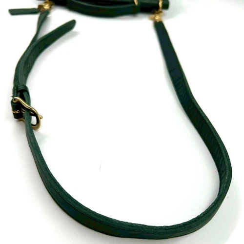 Vintage Coach 9927 2way Shoulder Bag Willis Bag Turn Lock Green Leather Authen - Picture 12 of 16