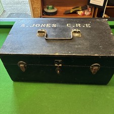 Vintage Wooden Army Box A Jones Locker  Or Locker Box Vintage Wooden 1950/60