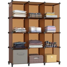 Closet Organizer 12-Cube Organizers and Storage for Kids Bedroom Bathroom Office