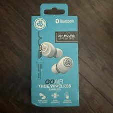 New JLab Audio Go Air True Wireless Bluetooth Earbuds + Charging Case(White)🎶