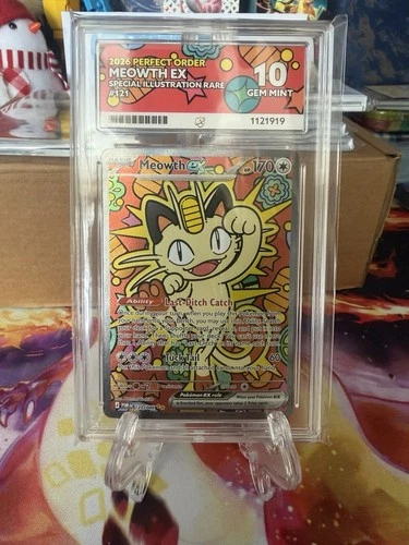 Pokémon TCG Meowth ex ACE 10 Gem Mint 121/088 Special Illustration Rare