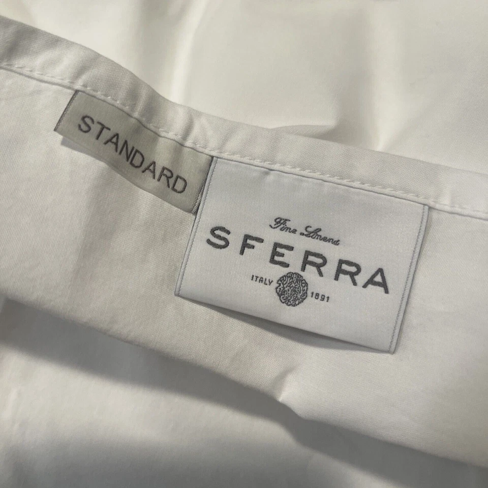 Sferra Casida Bronceado Borde Queen Plano Y 2 Fundas Blanco. ¡Nuevo! Foto 4 de 4