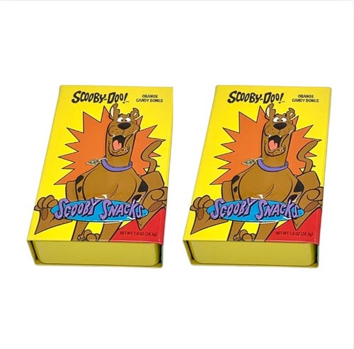 Scooby-Doo Scooby Snacks Orange Candy Bone Treats 2 Pack Collectible Tins