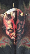 Vintage Star Wars Episode 1 Darth Maul Mens T shirt Large Black 90s