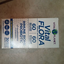 Vital Planet Vital Flora Immune Biome Probiotic 60 Billion CFU 30 Caps Exp 11/25