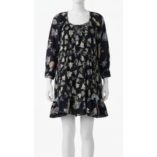 Free People Dress Women Small Floral Boho Long Sleeve Mini Tassel OB1666374