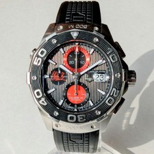 TAG HEUER AquaRacer Chronograph Calibre 16 47mm Rubber 500M Black Red 6