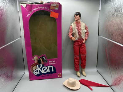 #ad #ad Horse Lovin#x27; Ken Doll Classic Western Barbie 1982 Vintage $45.00