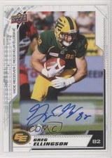 2020 Upper Deck CFL Auto Greg Ellingson #5 Auto 1ln3