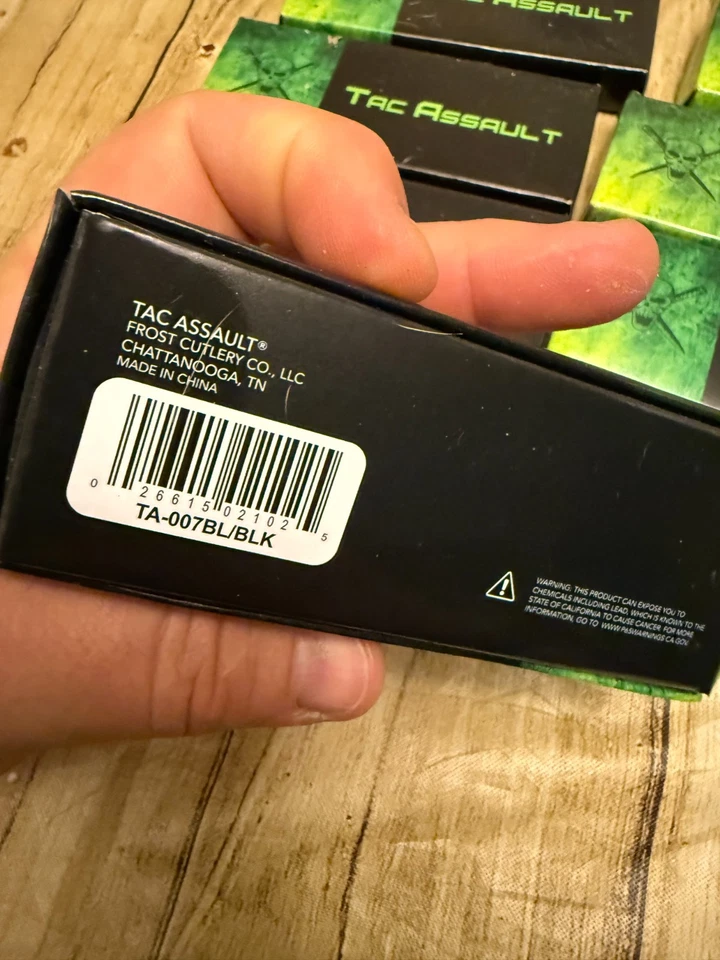 Lot of 12 Tac Assault Folding Knives Blue/Black Camo 4" Lockback 3CR13 NIB - Image 4 of 4