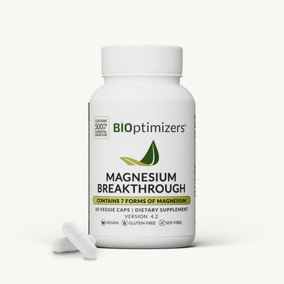 Magnesium Complex Supplement Capsules Sleep Muscle Support 60 Count Bottle