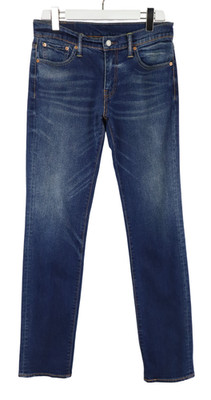 LEVI'S 511 Jeans Herren W30/L34 Fade Effect Whiskers Zip Fly Blau