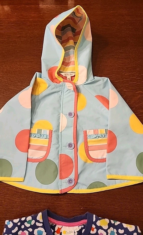 MATILDA JANE Dancing In The Raincoat Girls Size 2 Polka Dot Coat And Mini Boden - Image 2 of 4