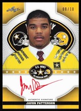 2015 Leaf Army All-American Bowl Tour Autographs Red Ink Javon Patterson RC Auto