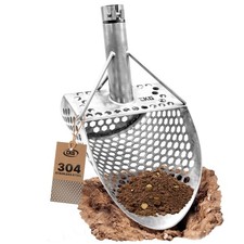 CKG Sand Scoop for Metal Detecting Heavy Duty Sand Sifter Scoop Stainless Ste...
