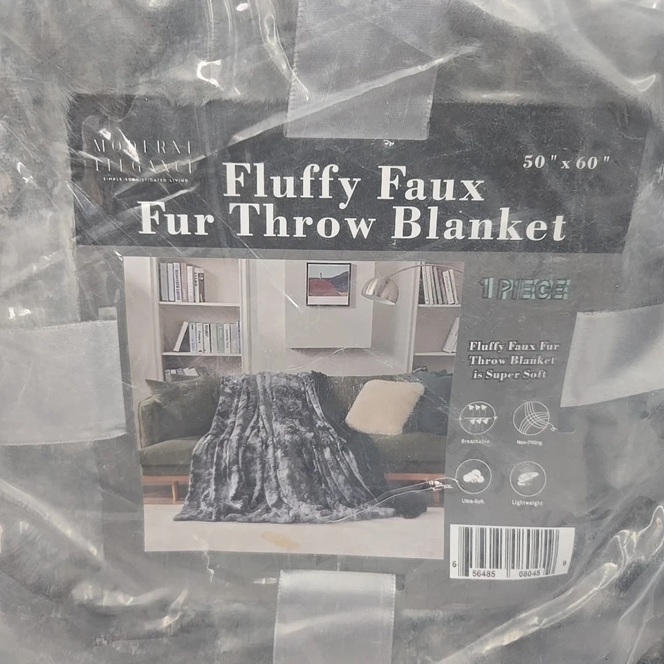 Современный шикарный пушистый искусственного меха плед супер мягкий дышащий 50 «x 60» - Изображение 2 из 4