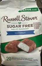 Russell Stover Sugar Free Coconut Chocolate Covered Candy 10 OZ Bag