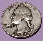 1951 Washington Silver Quarter 75-Years-Old @ MELT*