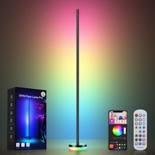 Corner Floor Lamp, RGBICW LED Corner Lamp with 1300lm Smart Modern Floor Lamp...