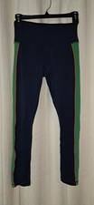 Tory Burch Sport Navy Blue Leggings Side Stripe Size XS