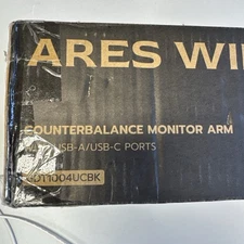 Ares Wing Heavy Duty Counterbalance Computer Monitor Arm GDT1004UC Black W/USB
