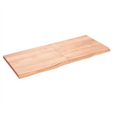 Tavolo Rovere Massello Bordo Vivo Marrone Chiaro 140x60x4cm Legno Non Trattato XL
