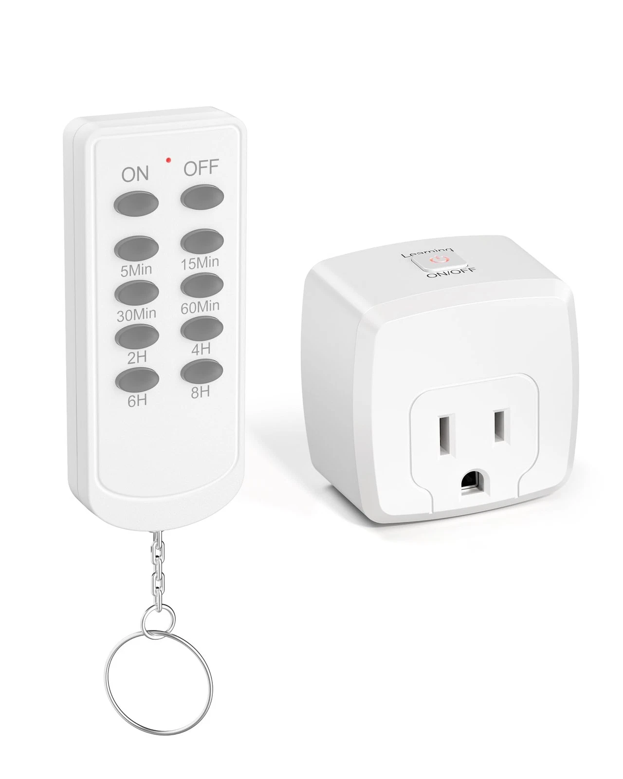 Remote Control Outlet Indoor Remote Timer Outlet with 8 Timer Settings Plug‑i...