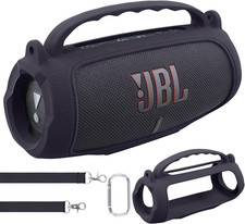 Co2Crea Silicone Case for JBL Charge 5 Portable Speaker, Black
