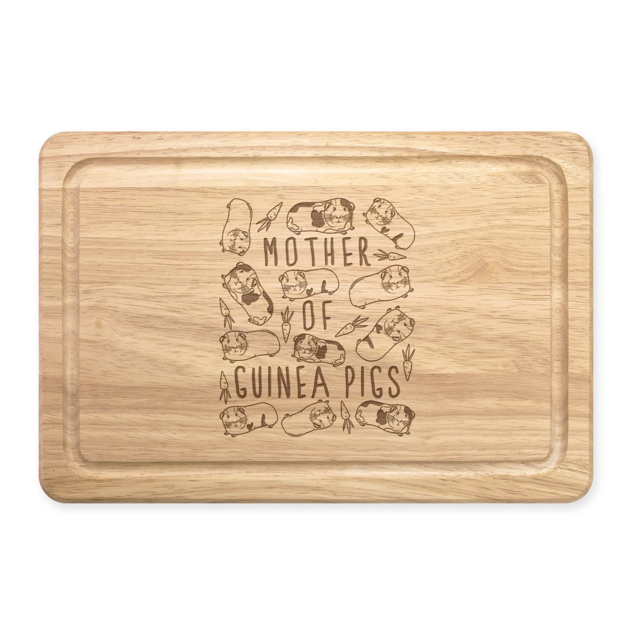 Mother Of Guinea Pigs Rectangular Chopping Board Crazy Lady Animal Lover Funny