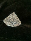 Vtg Waterford Lismore Diamond Shaped Crystal Paperweight Signed Pyramid No Box