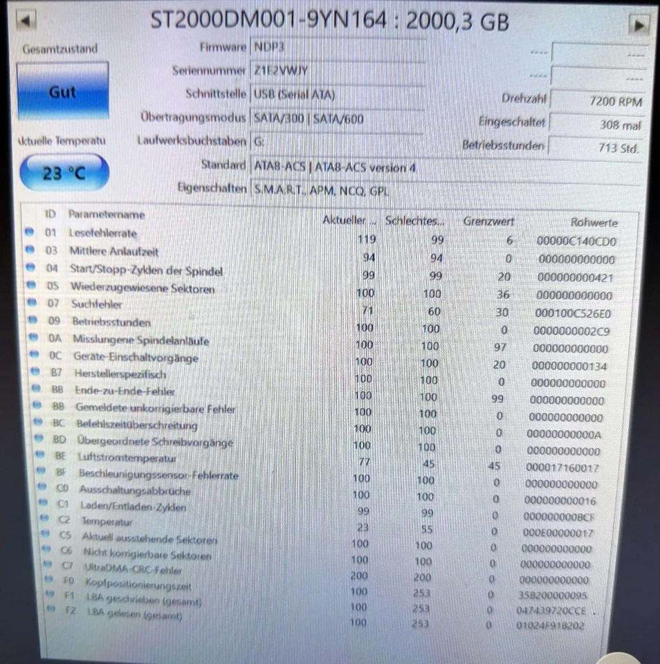 Externe Festplatte 2000GB 2TB Medion HDDrive 2 GO super speed, wenig gelaufen - Bild 4 von 4