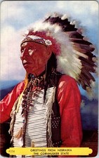 Nebraska Native American Chief Portrait Postcard - Rembrant Card