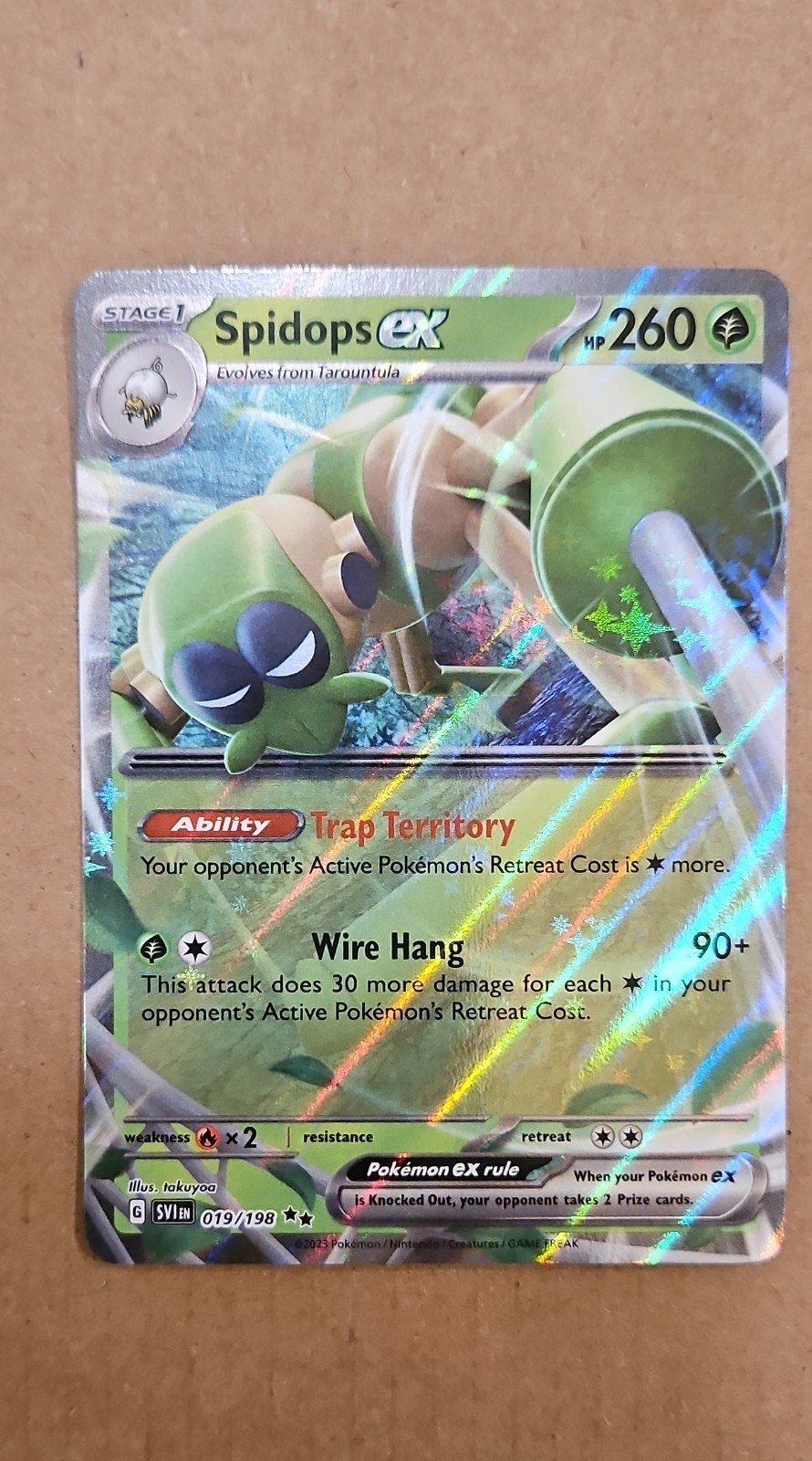 Pokemon Spidops ex 019/198 SV01: Scarlet & Violet Base Set Holo NM TCG CCG