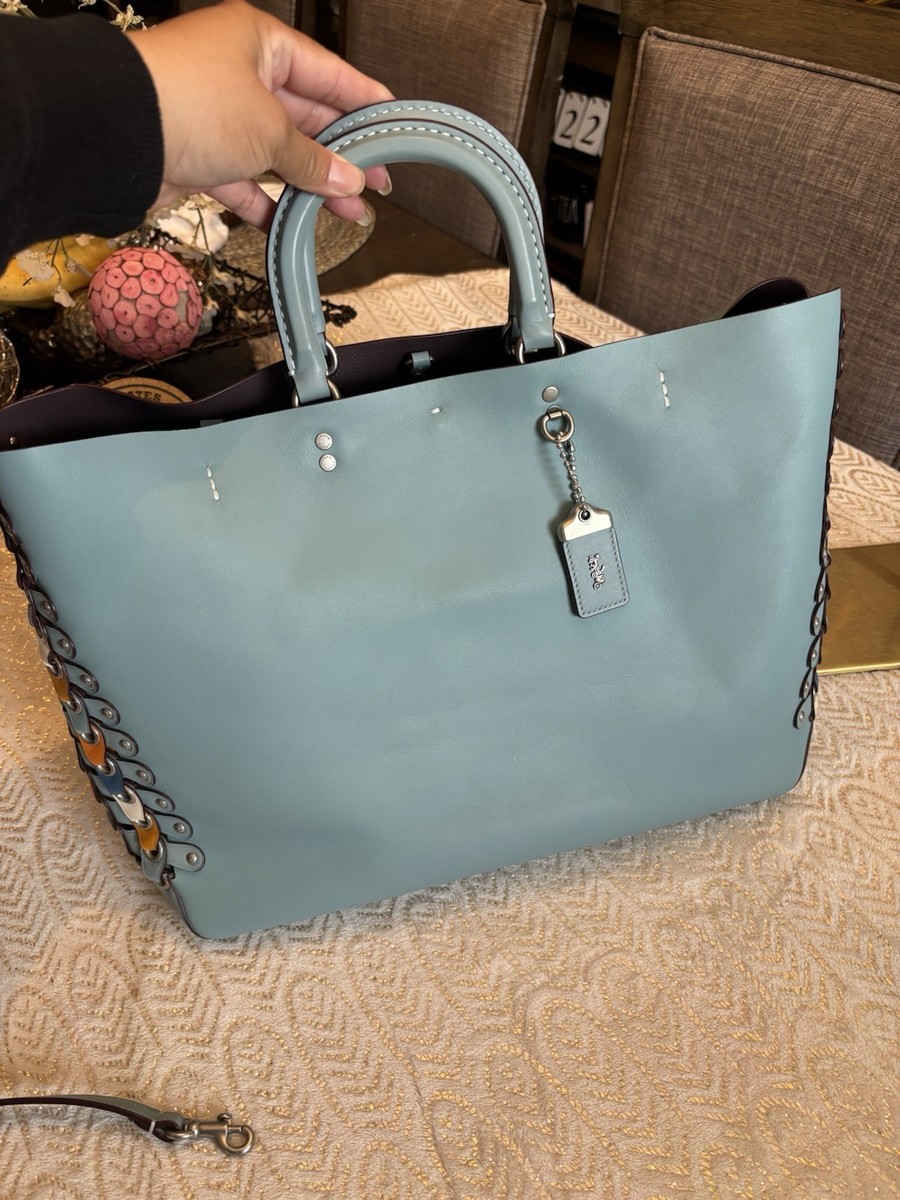 LIMITED EDITION-RARE Coach 1941 Rogue Tote Bag With Links in Steel