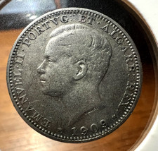 1909 PORTUGAL SILVER 200 REIS BETTER COIN