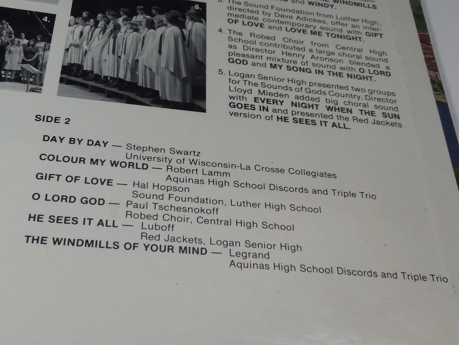 Sounds of God's Country - NEW - La Crosse WI - Aquinas Logan Central 33 LP