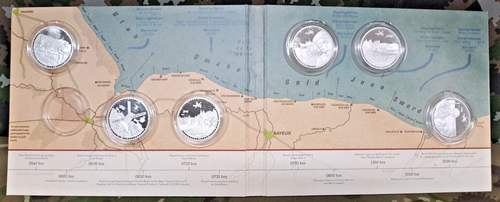 D-Day 75th Anniversary 1944 -2019 Landungen in der Normandie Silber Set